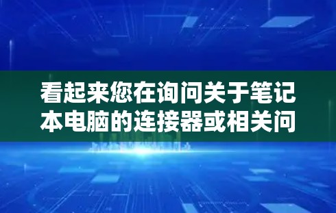 看起来您在询问关于笔记本电脑的连接器或相关问题。笔记本电脑通常有内置的连接器（通常是梯子形）和一些电池插件。以下是一些常见的笔记本电脑连接器和电池插件