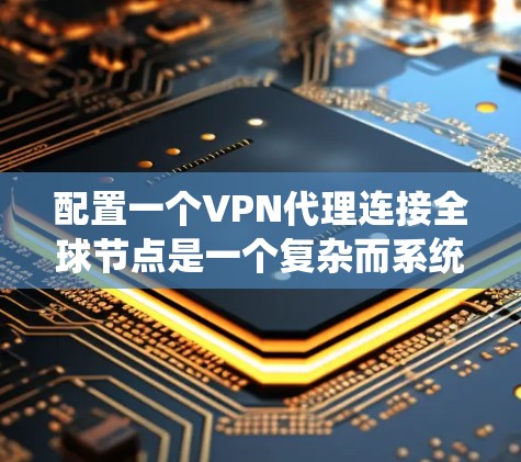 配置一个VPN代理连接全球节点是一个复杂而系统的过程，需要从多个方面进行综合管理。以下是一些关键步骤和考虑因素