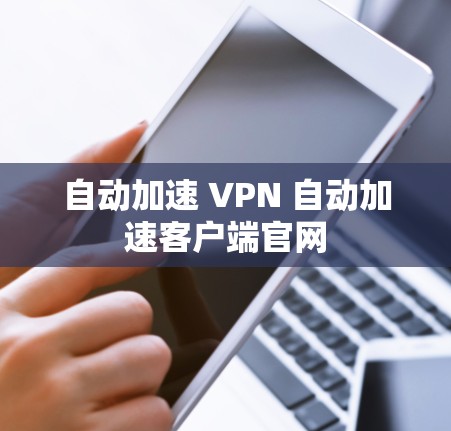 自动加速 VPN 自动加速客户端官网