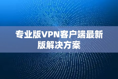 专业版VPN客户端最新版解决方案