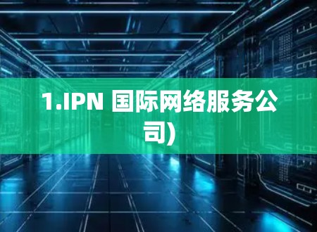 1.IPN 国际网络服务公司)