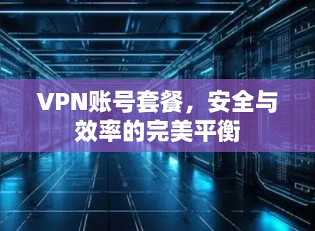 VPN账号套餐，安全与效率的完美平衡