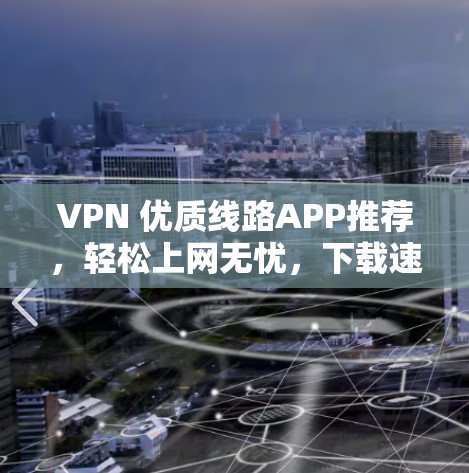 VPN 优质线路APP推荐，轻松上网无忧，下载速度超快