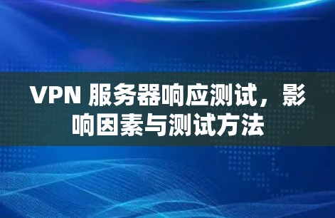 VPN 服务器响应测试,影响因素与测试方法 VPN 服务器响应测试,影响因素与测试方法