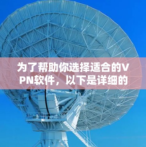 为了帮助你选择适合的VPN软件，以下是详细的步骤和建议