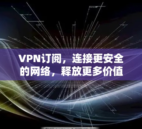 VPN订阅,连接更安全的网络,释放更多价值 VPN订阅,连接更安全的网络,释放更多价值