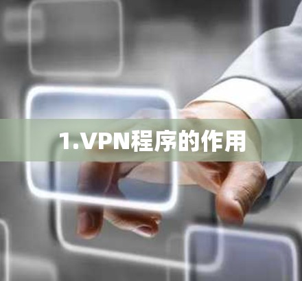1.VPN程序的作用 1.VPN程序的作用